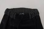 Dolce &amp; Gabbana Black Straight Fit Cotton Pants