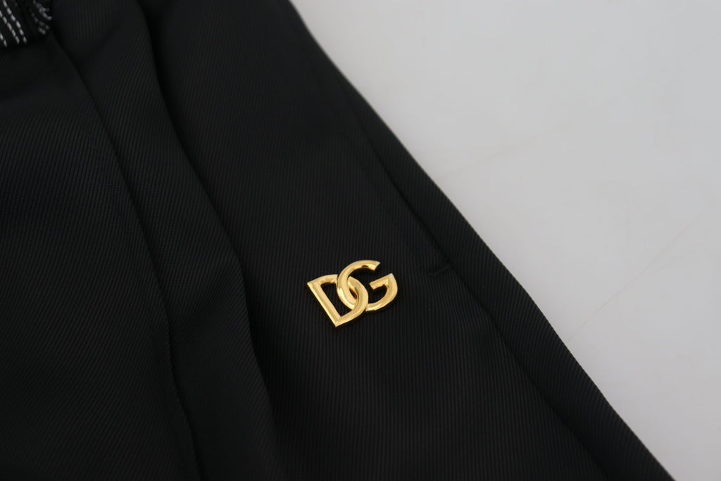 Dolce &amp; Gabbana Black Straight Fit Cotton Pants