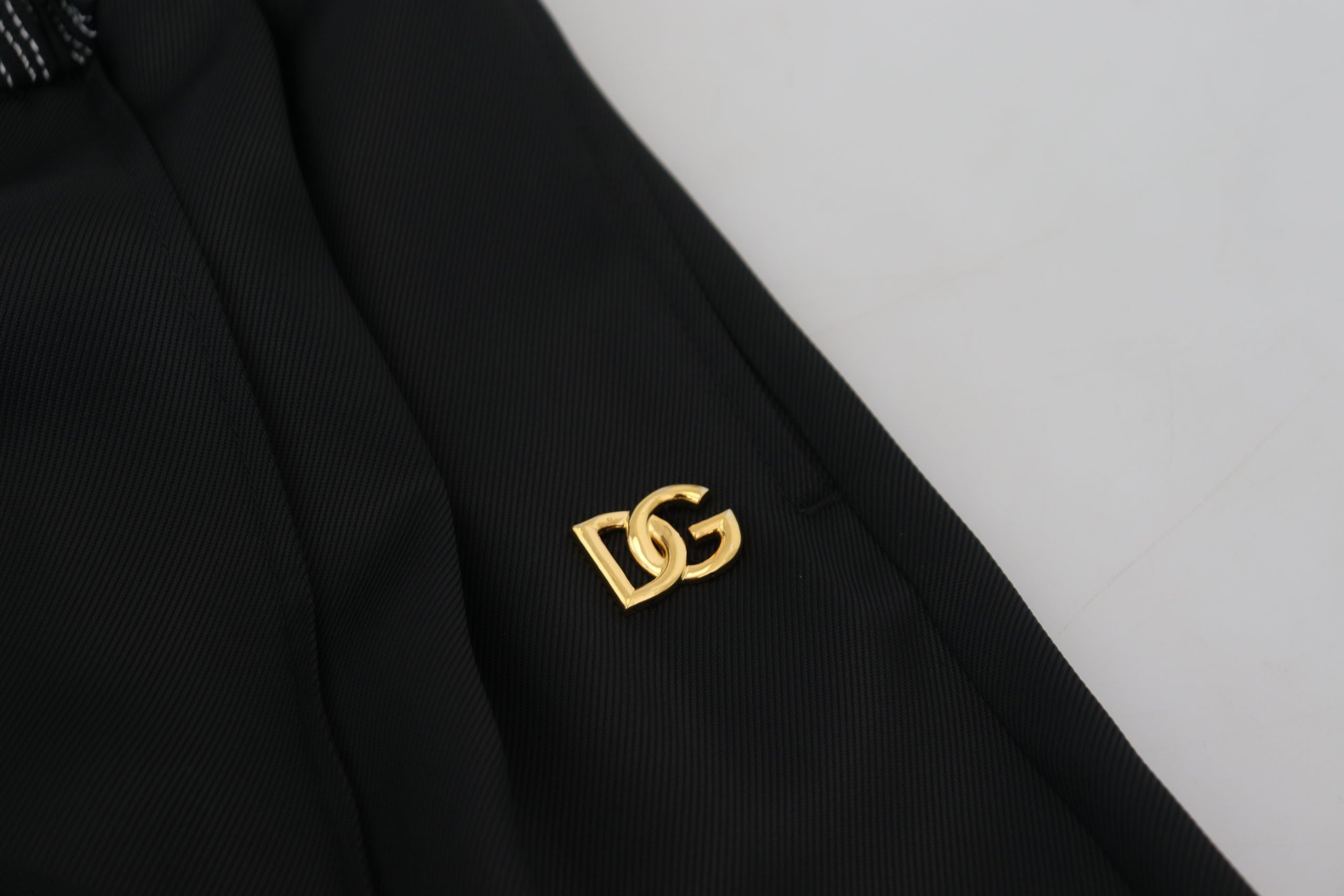 Dolce &amp; Gabbana Black Straight Fit Cotton Pants