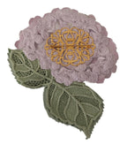 Dolce & Gabbana Purple Floral Gold Tone Brass Women Brooch