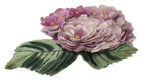 Dolce & Gabbana Purple Floral Gold Tone Brass Women Brooch