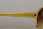 Dolce &amp; Gabbana Yellow Acetate Frame Stars Embellishment DG4124 Sunglasses