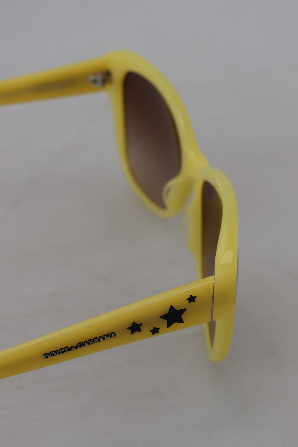 Dolce &amp; Gabbana Yellow Acetate Frame Stars Embellishment DG4124 Sunglasses