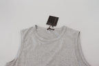Ermanno Scervino Gray Sleeveless Men Pullover T-shirt