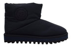 Dolce &amp; Gabbana Blue Nylon Boots Padded Mid Calf Shoes