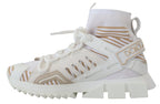 Dolce &amp; Gabbana White Beige Sorrento Sneakers Shoes