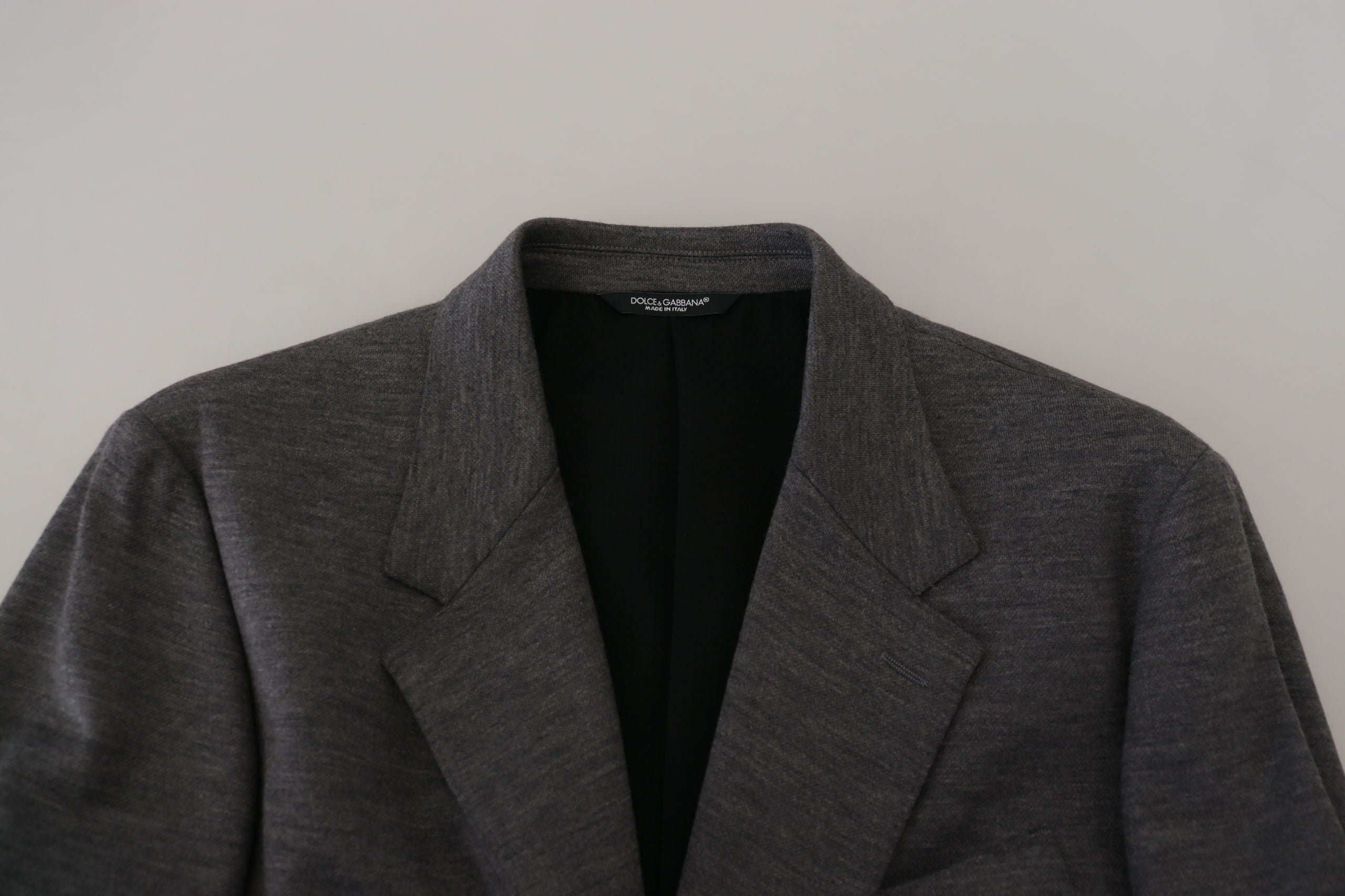 Dolce &amp; Gabbana Gray Wool Stretch Slim Fit Jacket Blazer