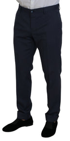 Dolce &amp; Gabbana Blue Wool MARTINI 2 Piece Slim Fit Suit