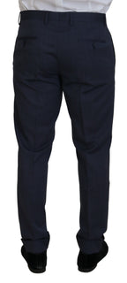 Dolce &amp; Gabbana Blue Wool MARTINI 2 Piece Slim Fit Suit