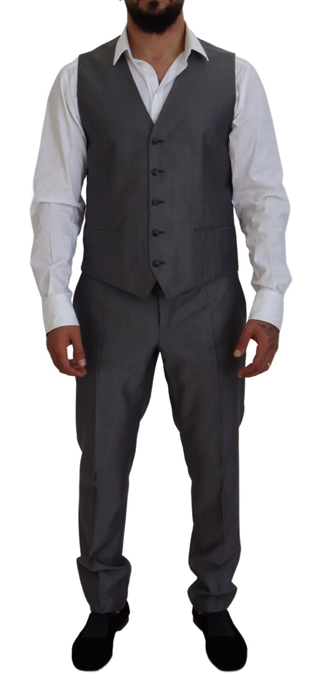 Dolce &amp; Gabbana Gray SICILY 3 Piece Slim Fit Suit