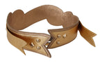 Dolce &amp; Gabbana Gold Leather LOVE Patch Bag Shoulder Strap
