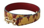 Dolce &amp; Gabbana Yellow Red Leather Gold Tone Shoulder Strap
