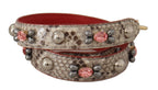 Dolce &amp; Gabbana Beige Exotic Leather Studded Shoulder Strap
