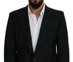 Dolce &amp; Gabbana Dark Blue Wool Formal Sicily Blazer