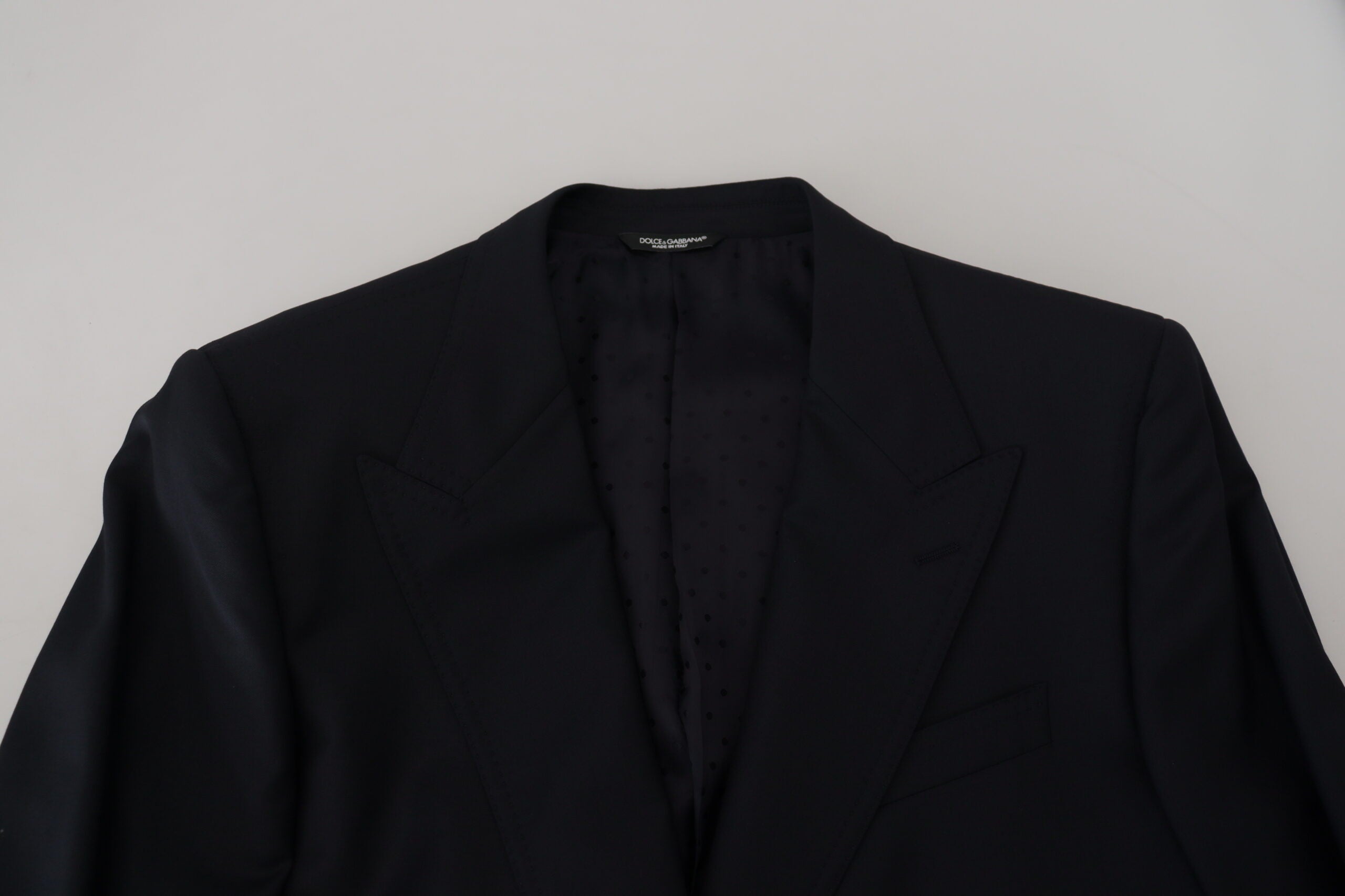 Dolce &amp; Gabbana Dark Blue Wool Formal Sicily Blazer