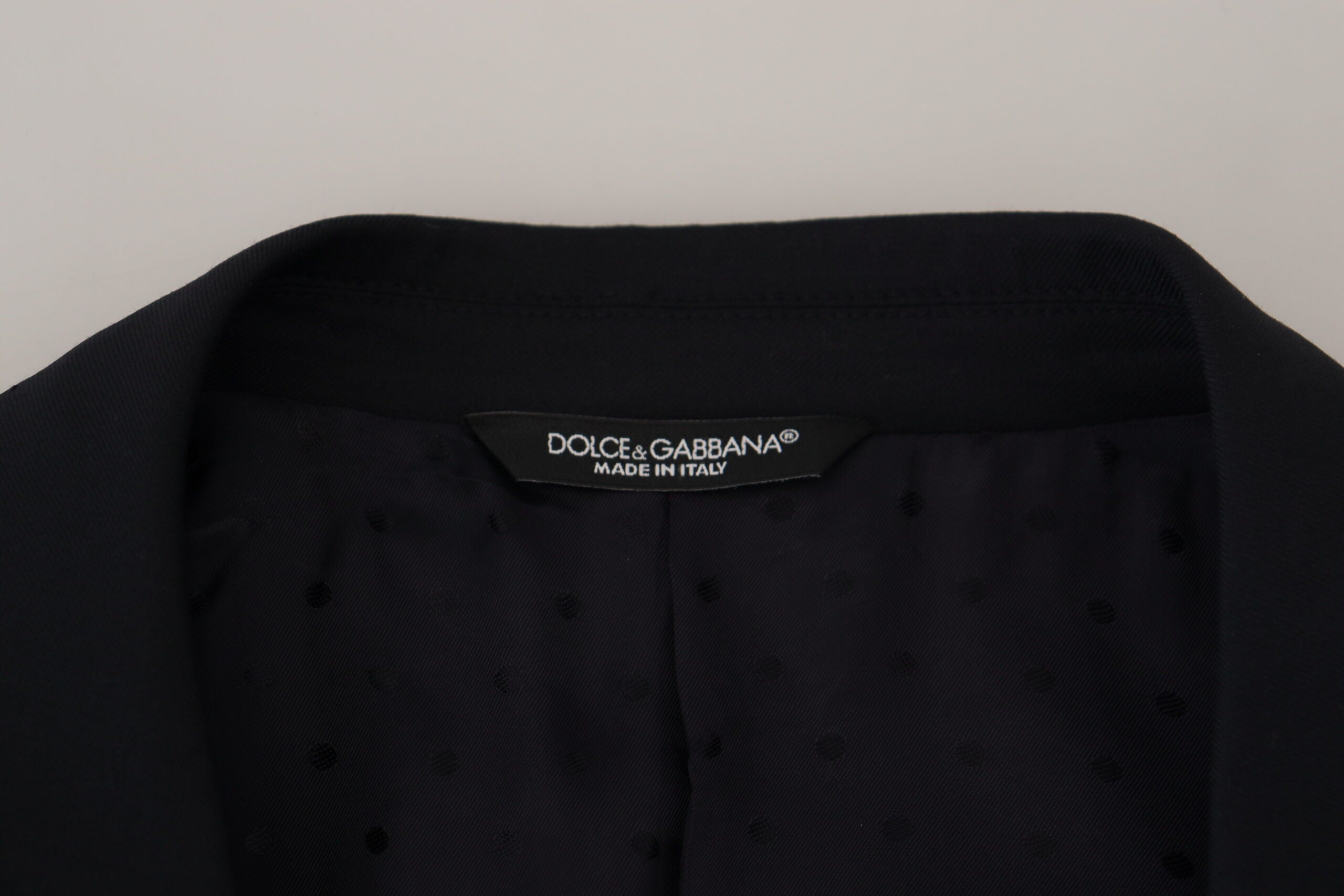 Dolce &amp; Gabbana Dark Blue Wool Formal Sicily Blazer