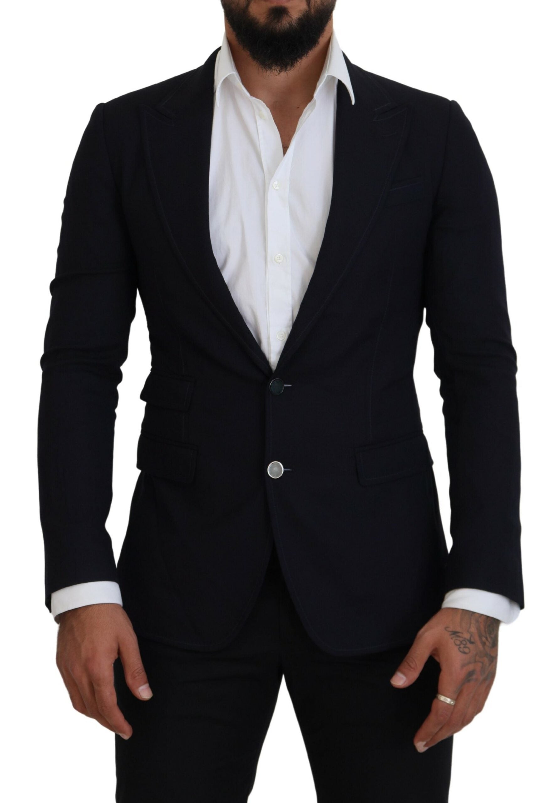 Dolce &amp; Gabbana Blue Wool Formal Taormina Blazer