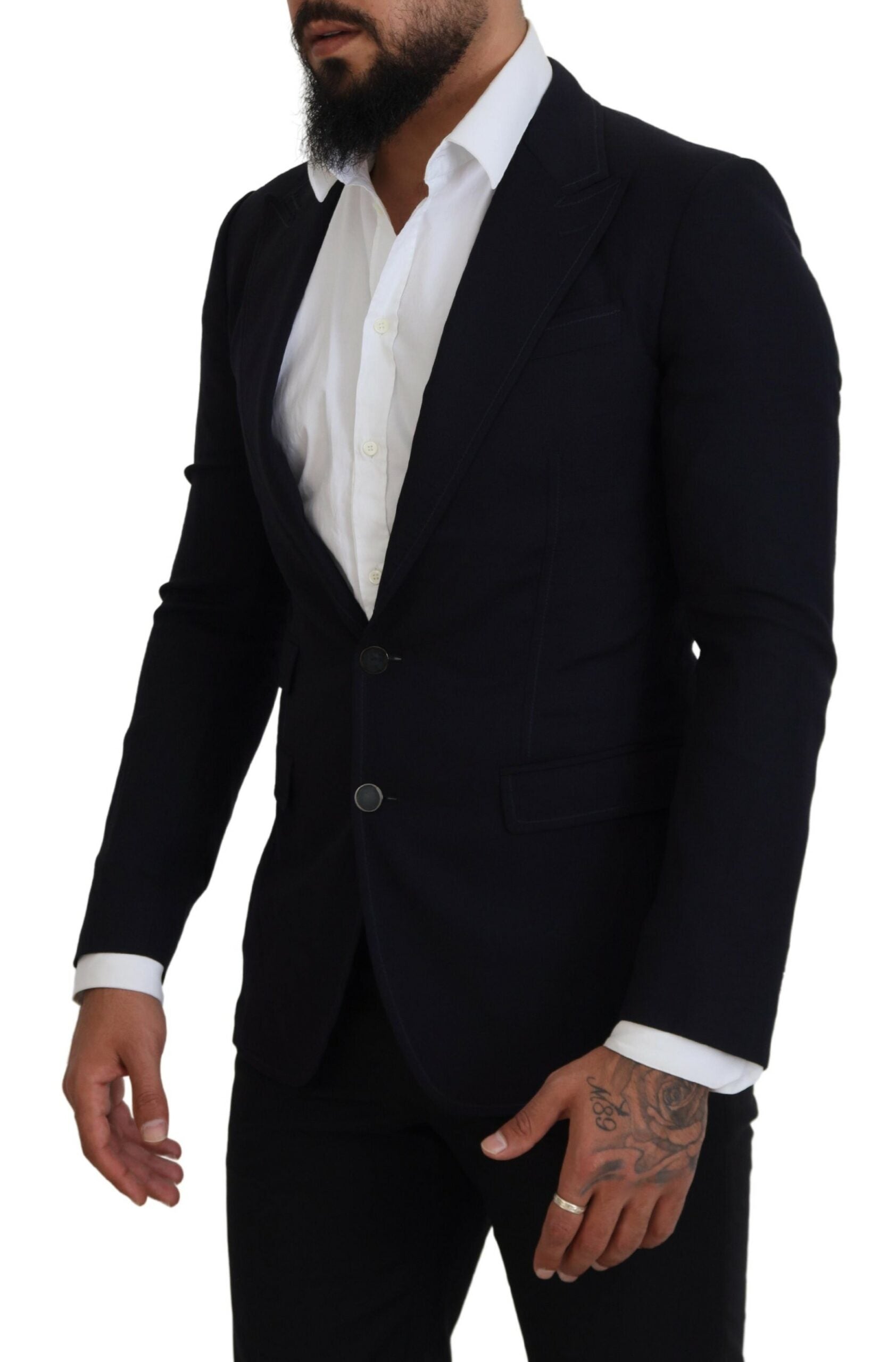 Dolce &amp; Gabbana Blue Wool Formal Taormina Blazer