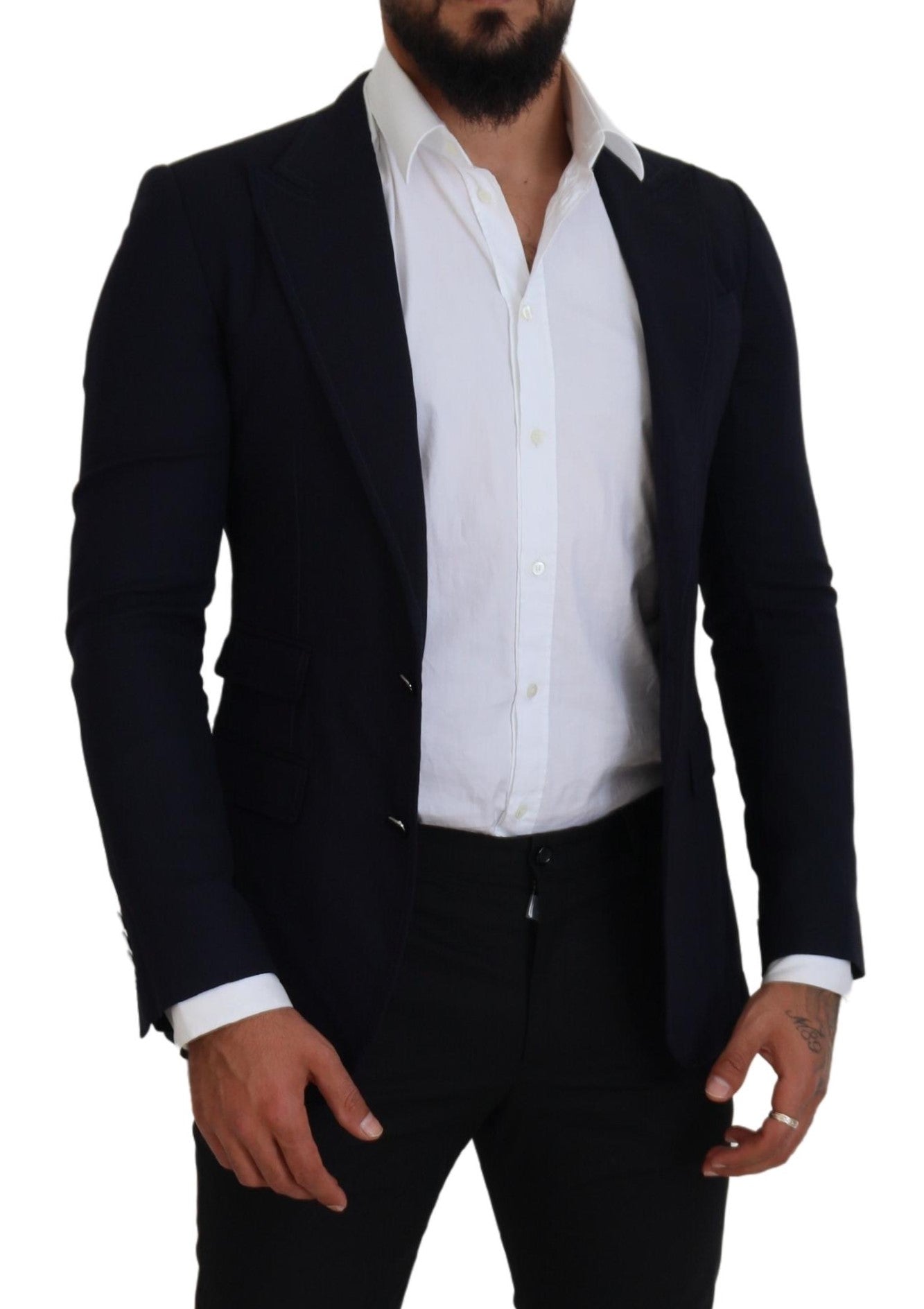 Dolce &amp; Gabbana Blue Wool Formal Taormina Blazer