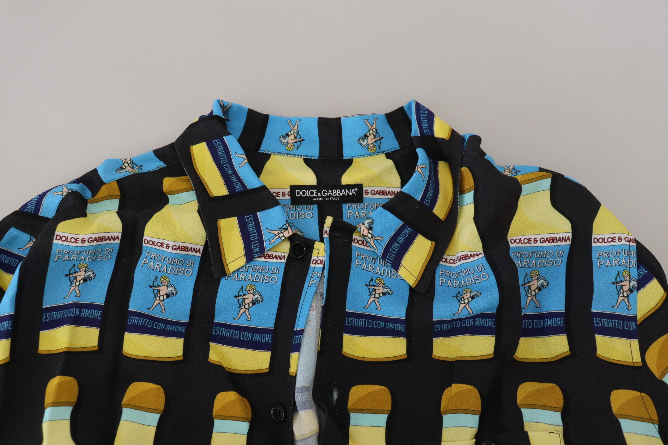 Dolce &amp; Gabbana Multicolor Printed Viscose Casual Shirt