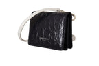 Dolce &amp; Gabbana Blue White Caiman Leather Strap Card Holder Wallet