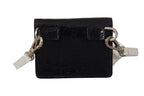 Dolce &amp; Gabbana Blue White Caiman Leather Strap Card Holder Wallet
