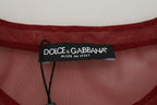 Dolce & Gabbana Maroon Nylon Two Layer Shift Mini Dress