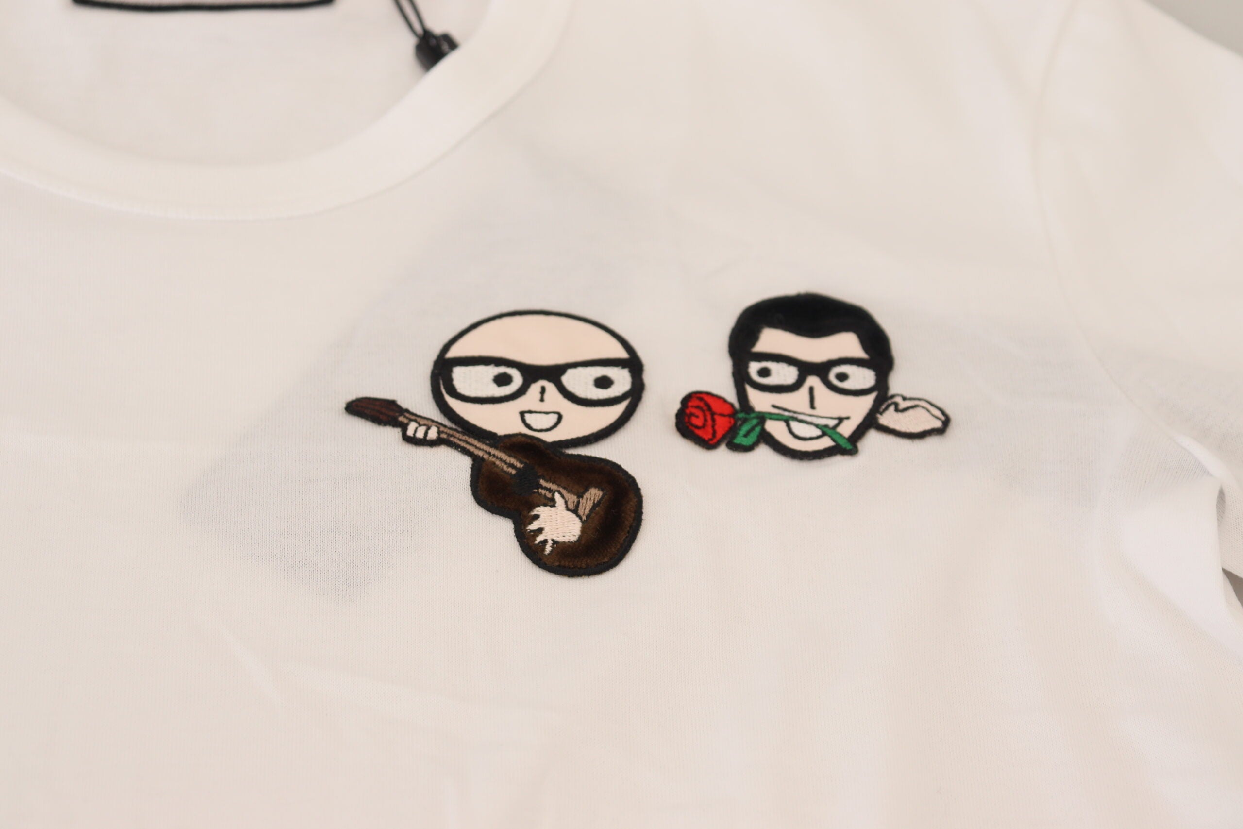Dolce &amp; Gabbana White #dgfamily Crewneck Cotton T-shirt