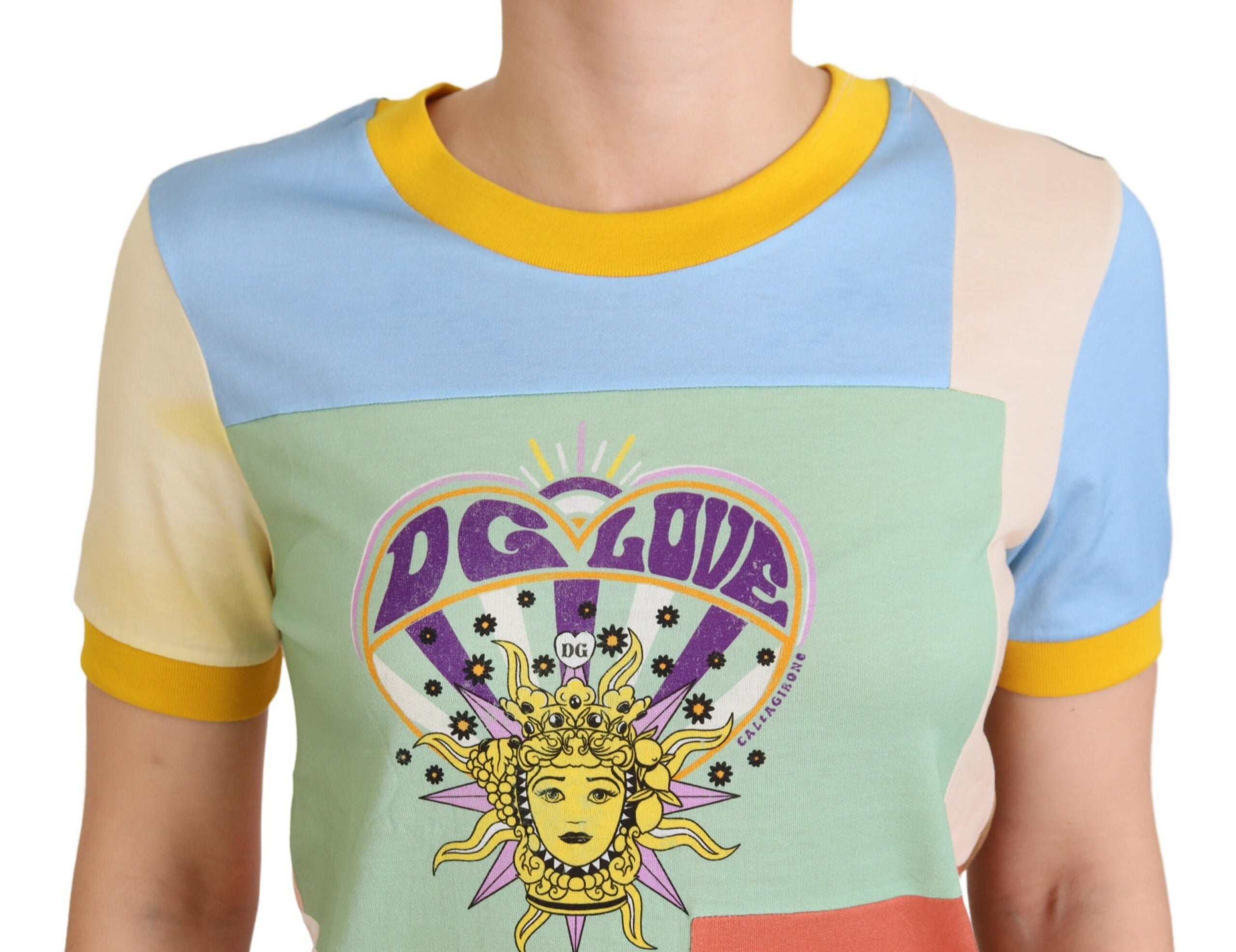 Dolce &amp; Gabbana Multicolor Cotton DG Love Patchwork