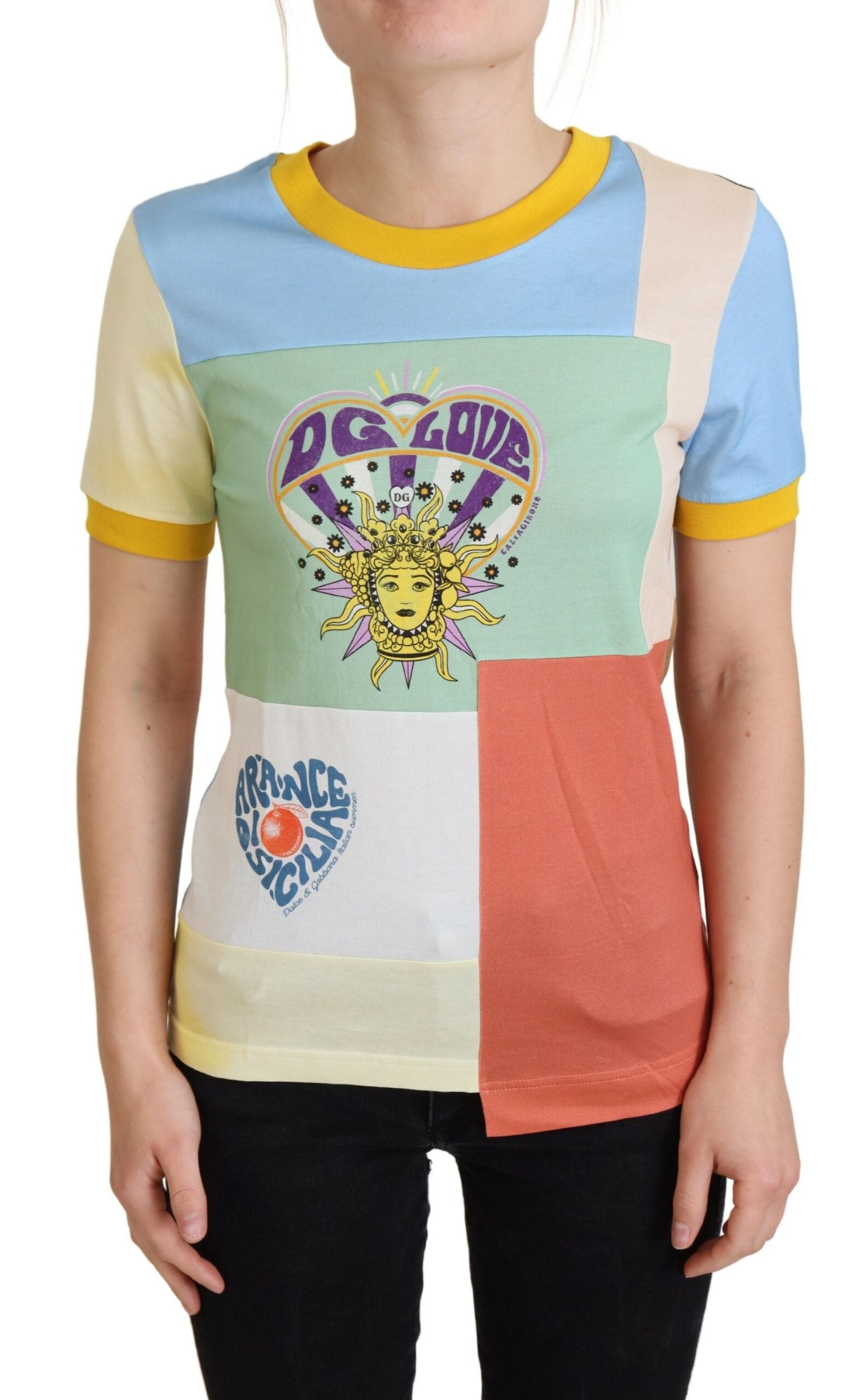 Dolce &amp; Gabbana Multicolor Cotton DG Love Patchwork