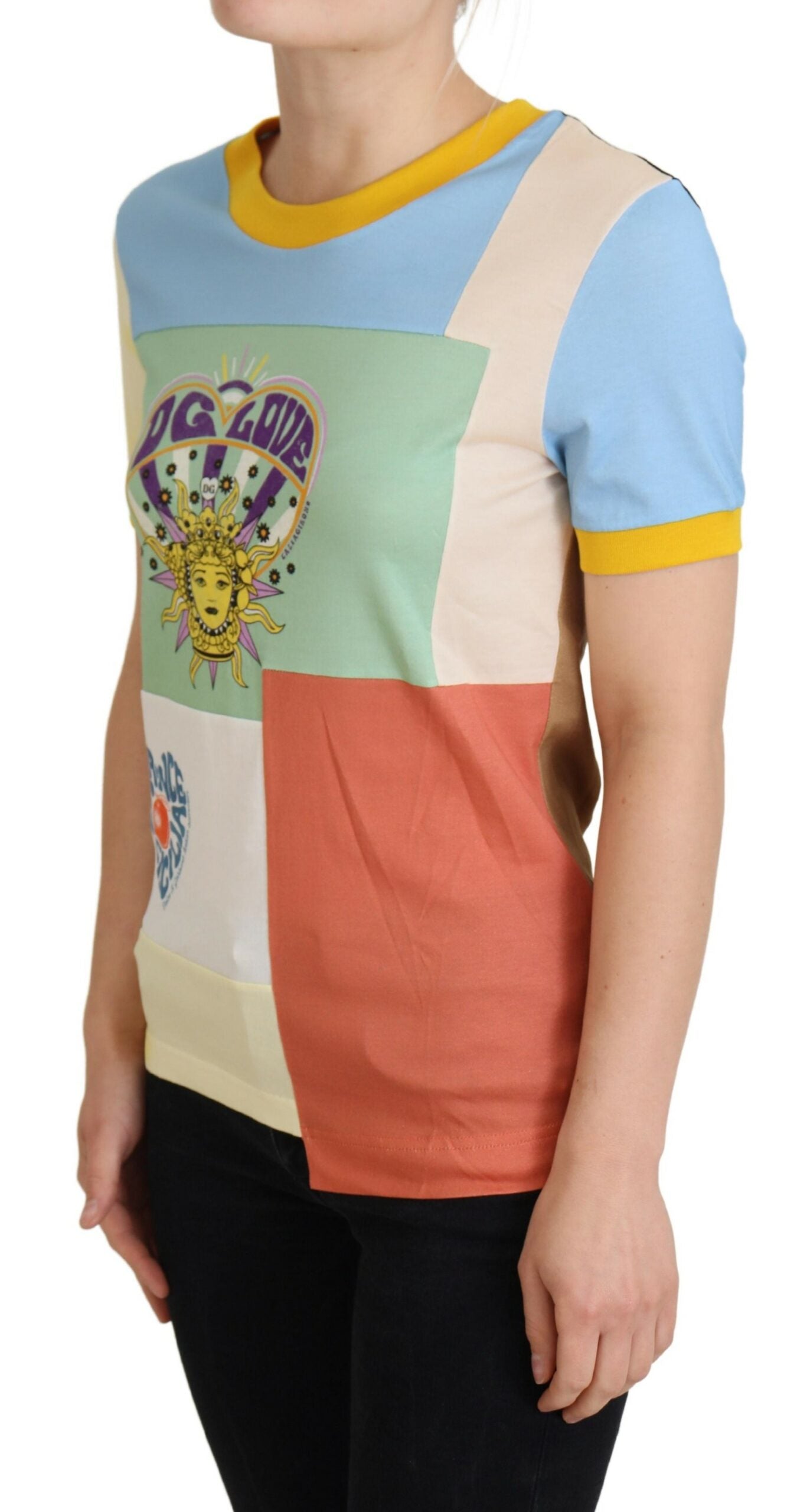 Dolce &amp; Gabbana Multicolor Cotton DG Love Patchwork