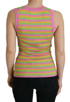 Dolce &amp; Gabbana Multicolor Silk Vest Pullover Tank Top