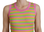 Dolce &amp; Gabbana Multicolor Silk Vest Pullover Tank Top