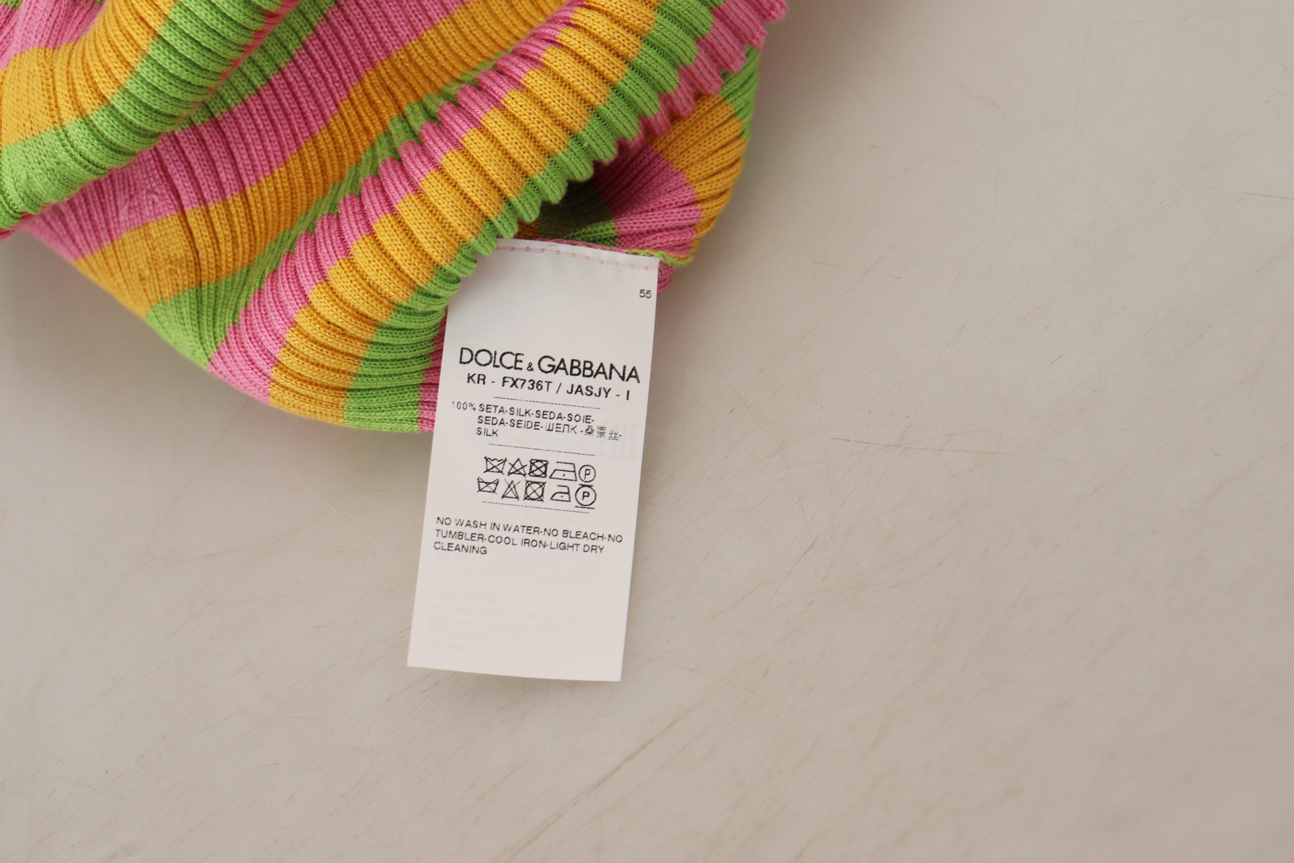 Dolce &amp; Gabbana Multicolor Silk Vest Pullover Tank Top