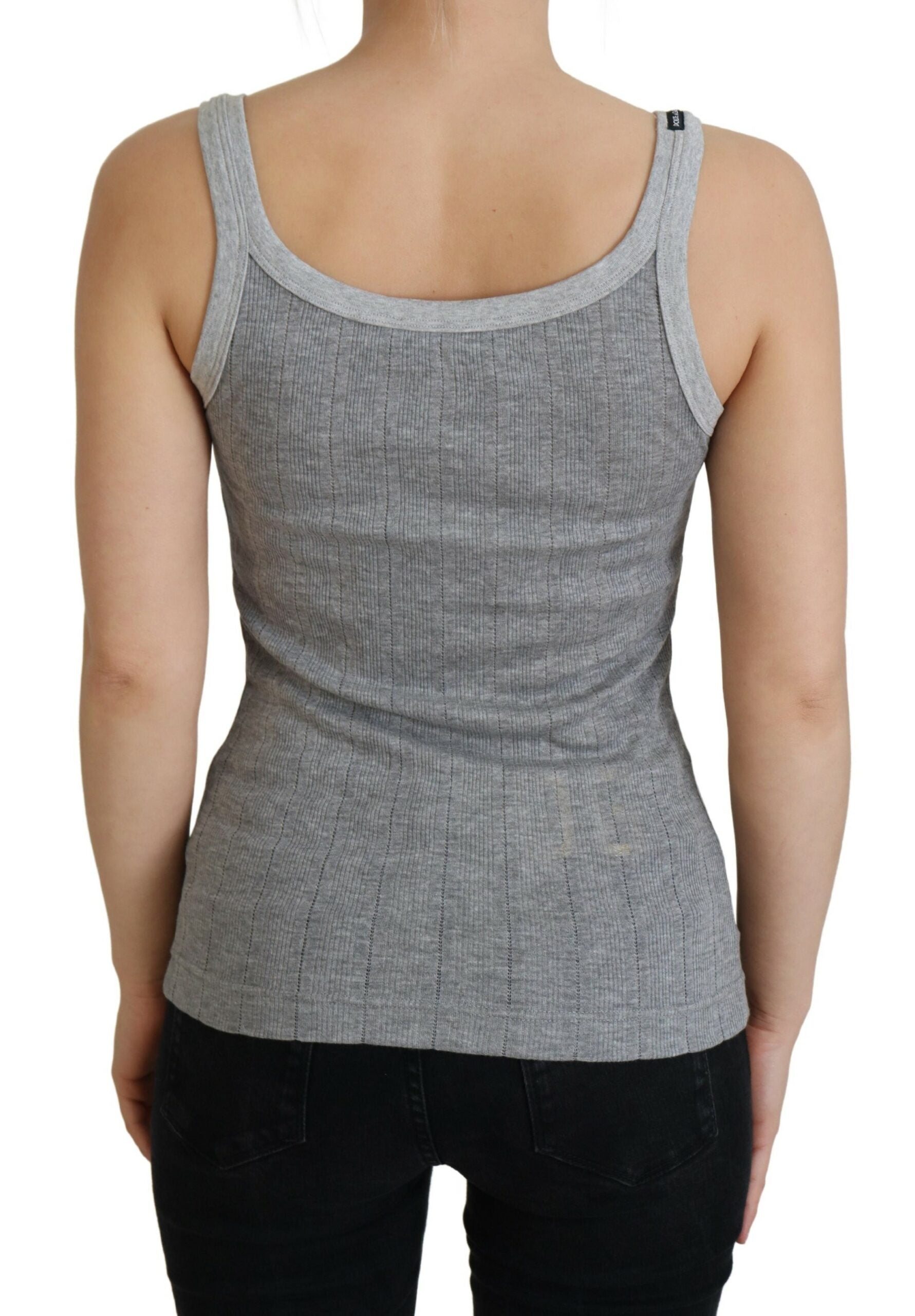 Dolce &amp; Gabbana Gray Cotton Modal Tank Top T-shirt