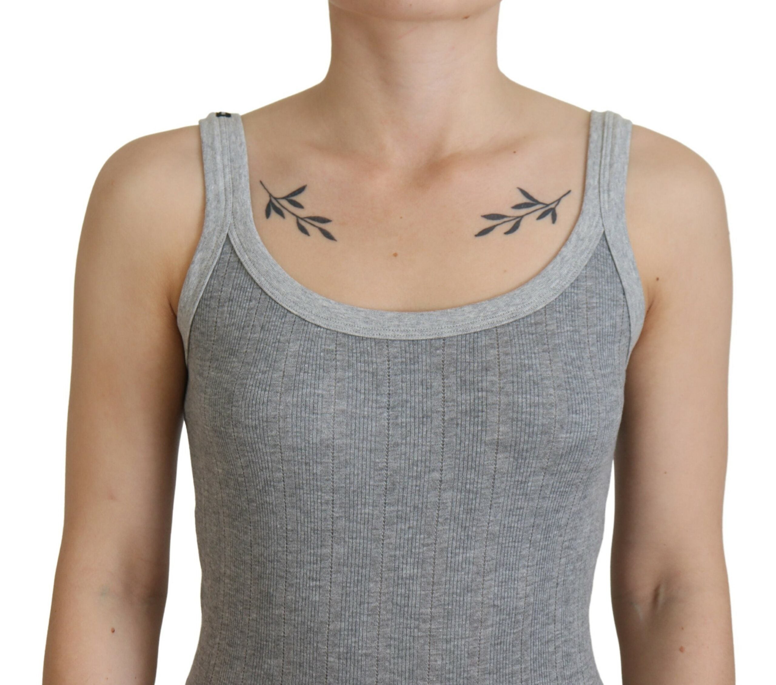 Dolce &amp; Gabbana Gray Cotton Modal Tank Top T-shirt