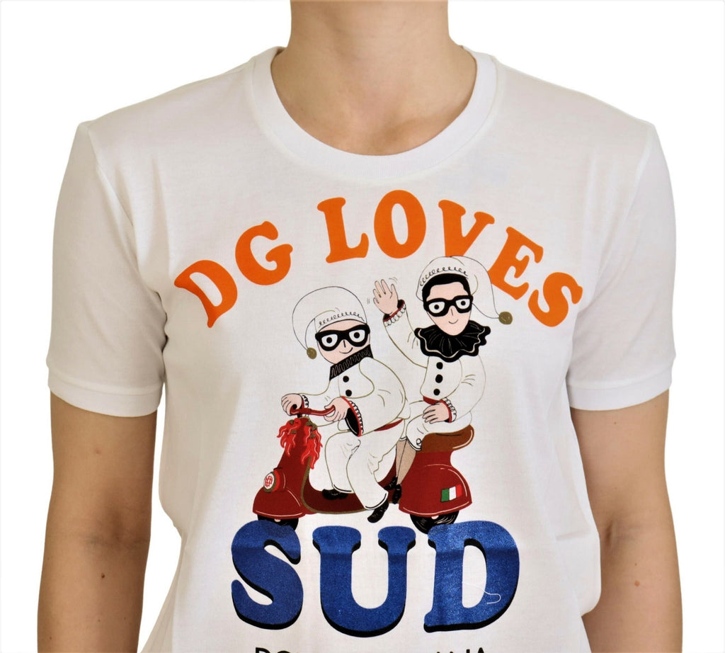 Dolce &amp; Gabbana White Cotton DG Loves SUD T-shirt