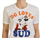 Dolce &amp; Gabbana White Cotton DG Loves SUD T-shirt
