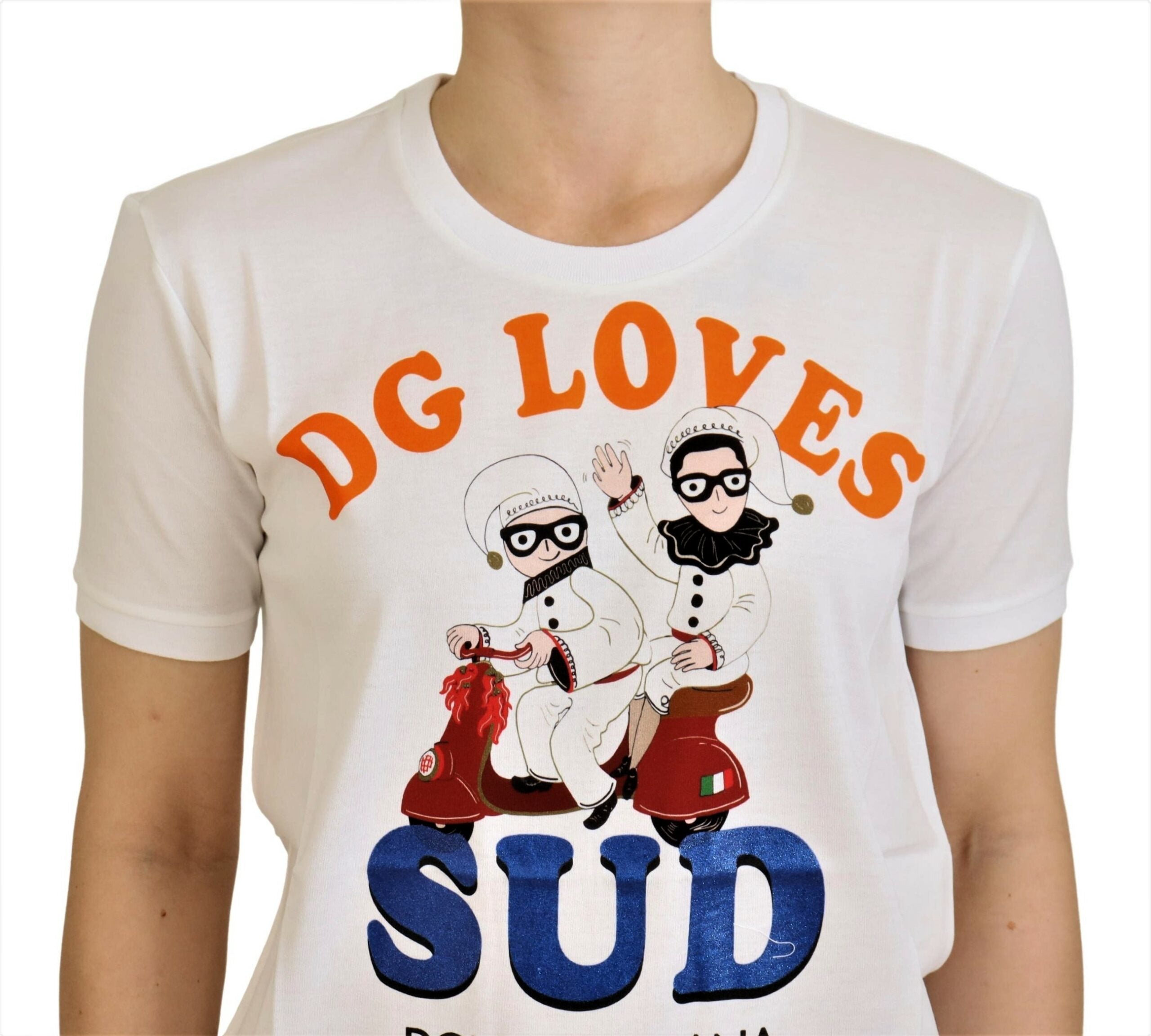 Dolce &amp; Gabbana White Cotton DG Loves SUD T-shirt