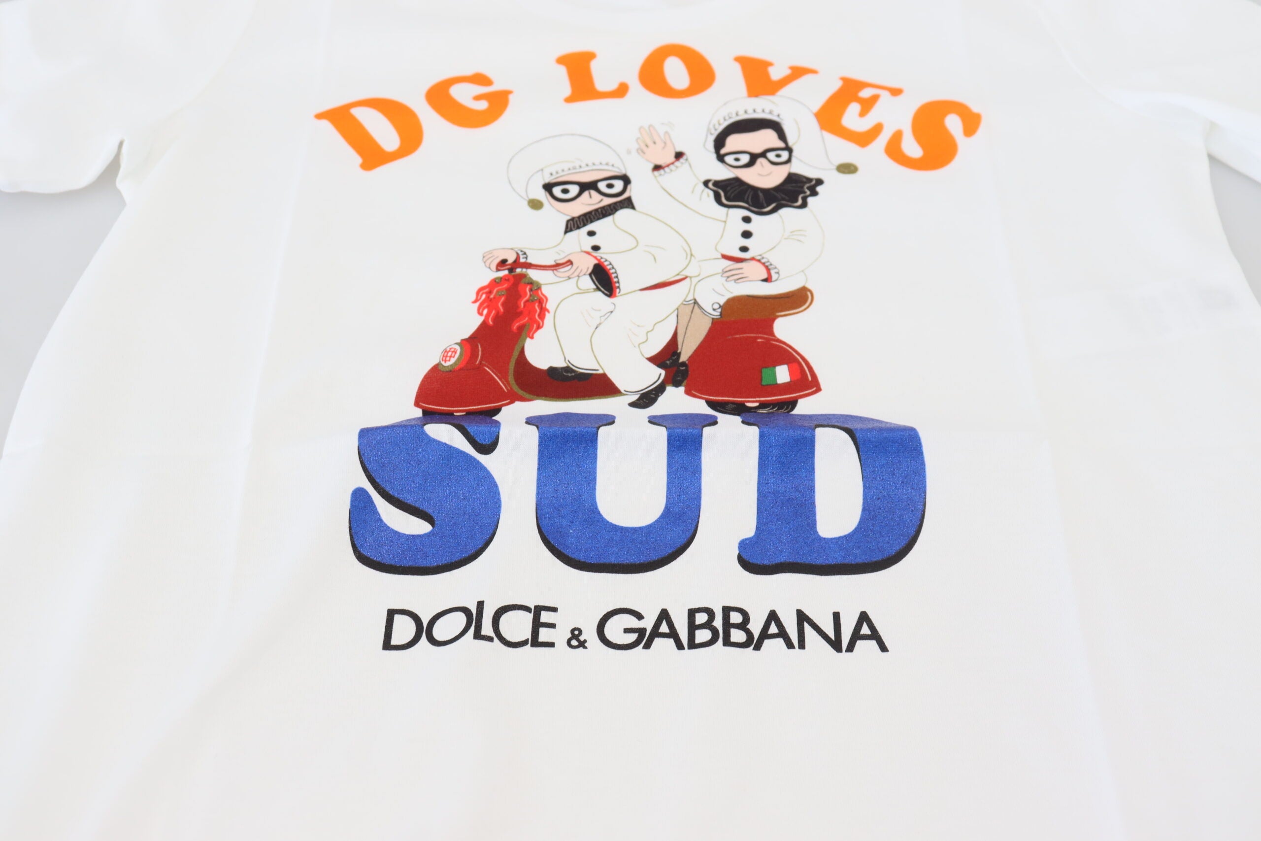 Dolce &amp; Gabbana White Cotton DG Loves SUD T-shirt