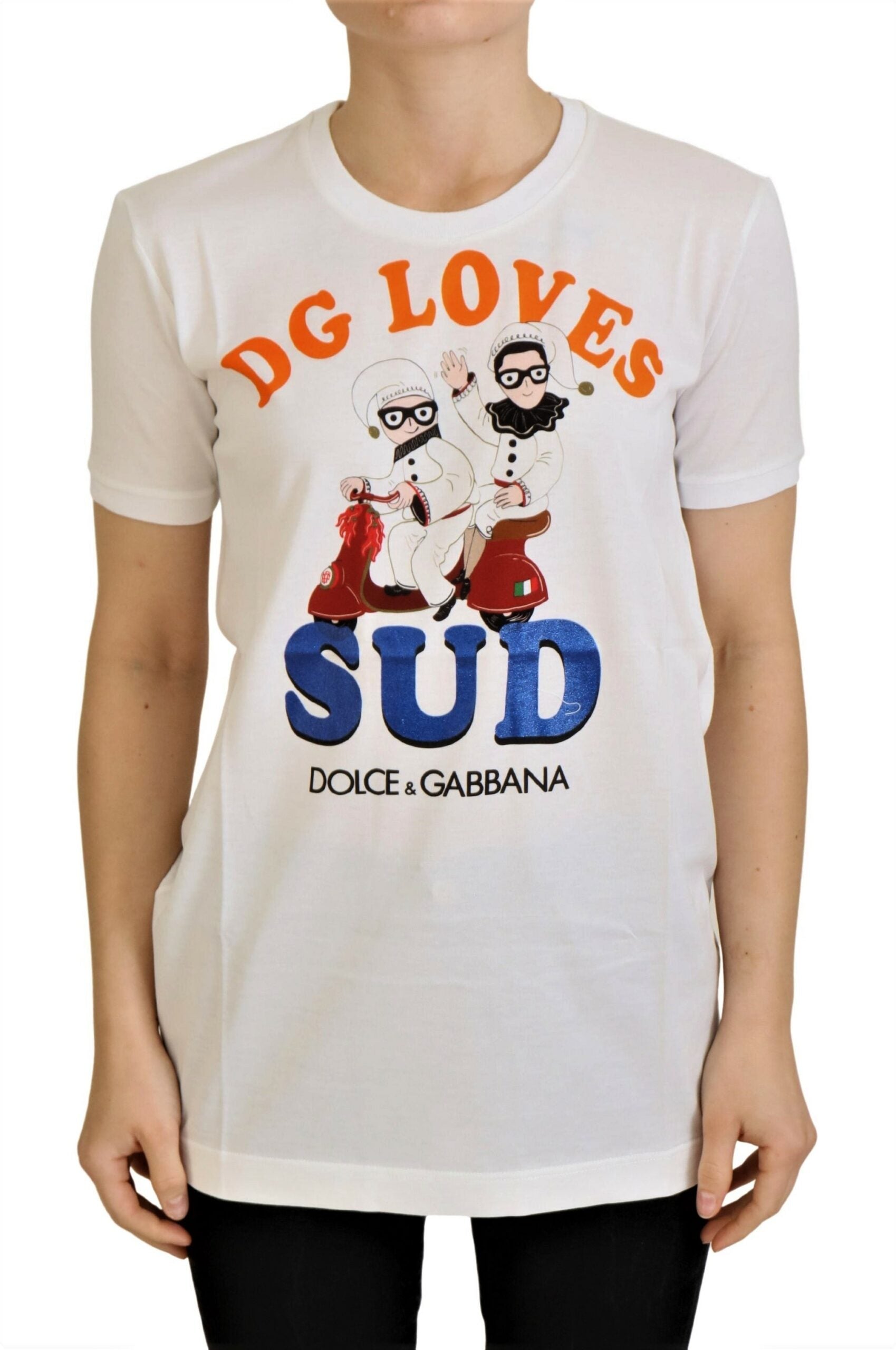 Dolce &amp; Gabbana White Cotton DG Loves SUD T-shirt