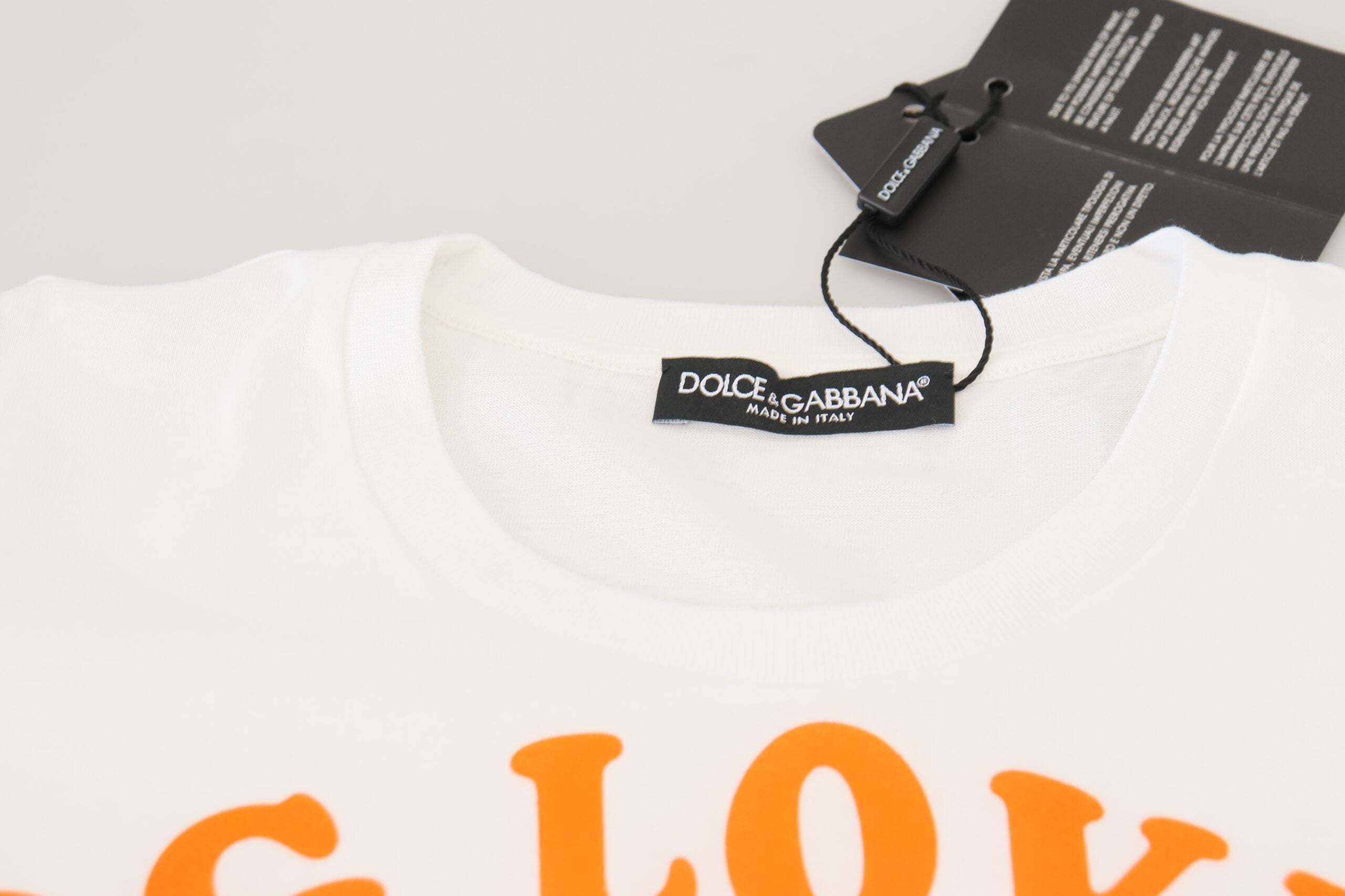Dolce &amp; Gabbana White Cotton DG Loves SUD T-shirt