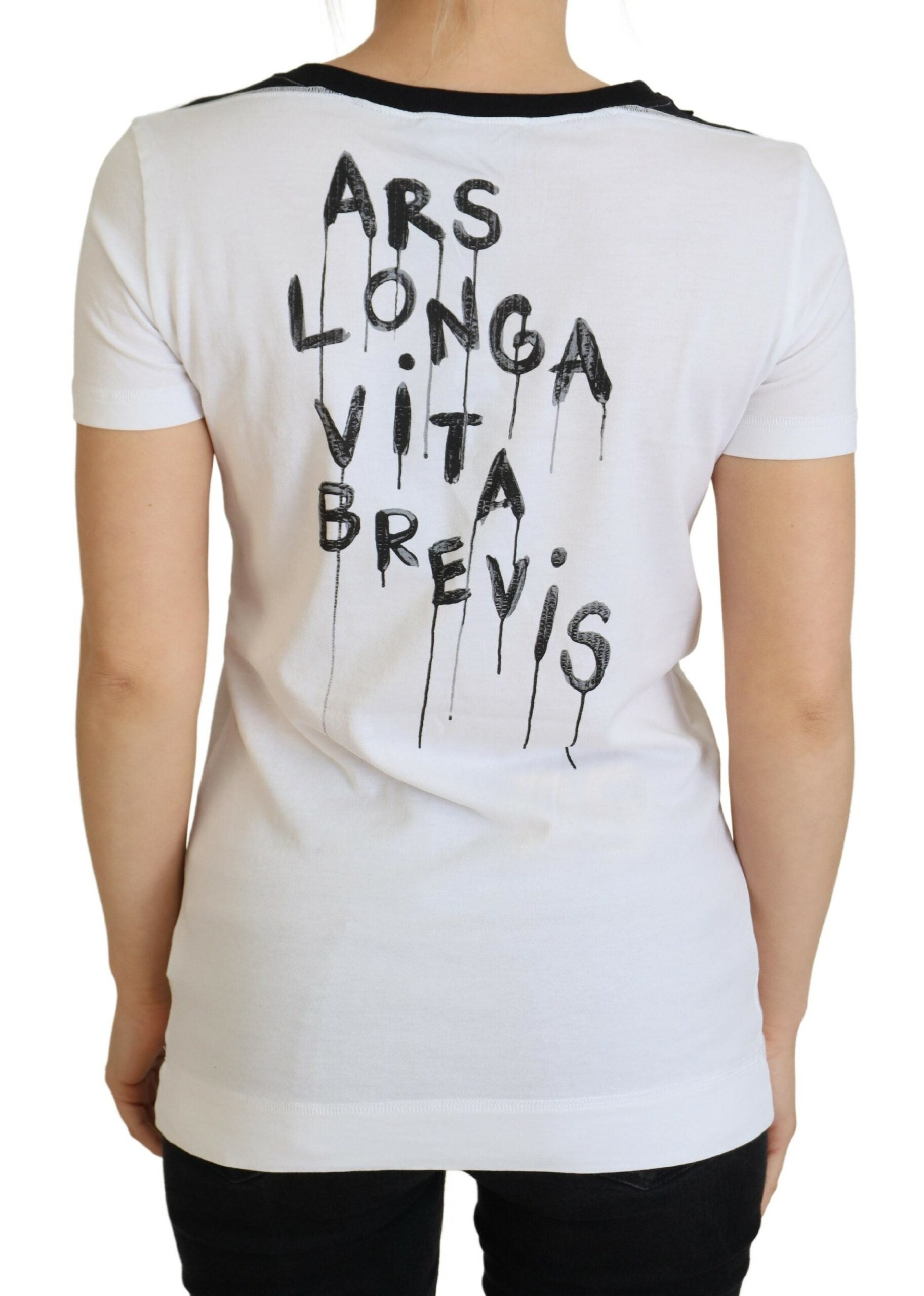 Dolce &amp; Gabbana White Cotton T-shirt Crewneck T-shirt