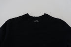 Dolce &amp; Gabbana Black Wool Knit Crewneck Pullover Sweater