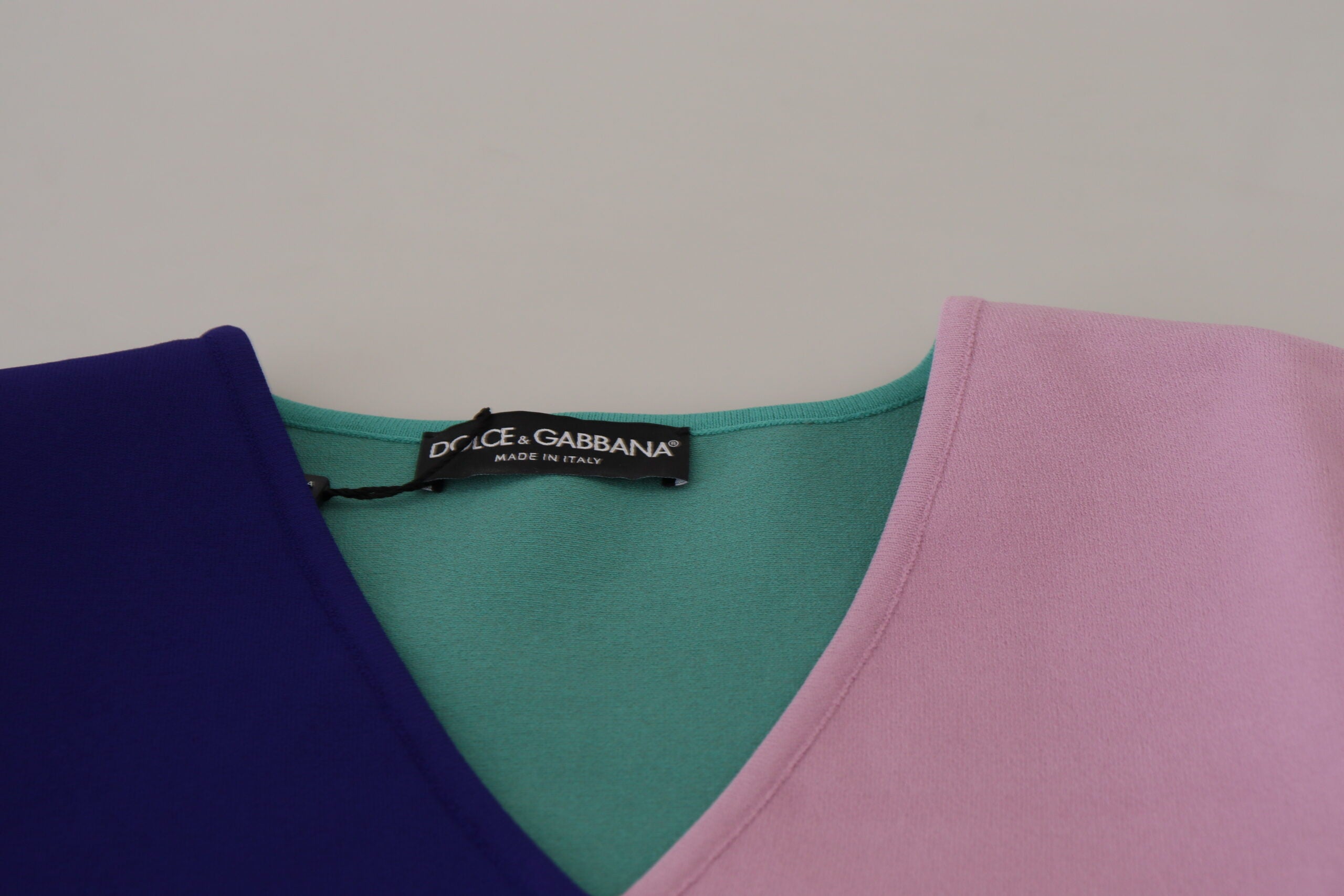 Dolce &amp; Gabbana Multicolor V-neck Viscose Long Sleeves Sweater