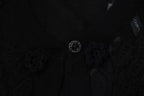 Dolce &amp; Gabbana Black Floral Lace Button Cardigan Sweater