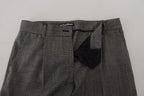 Dolce &amp; Gabbana Gray High Waist Women Wool Pants