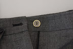 Dolce &amp; Gabbana Gray High Waist Women Wool Pants