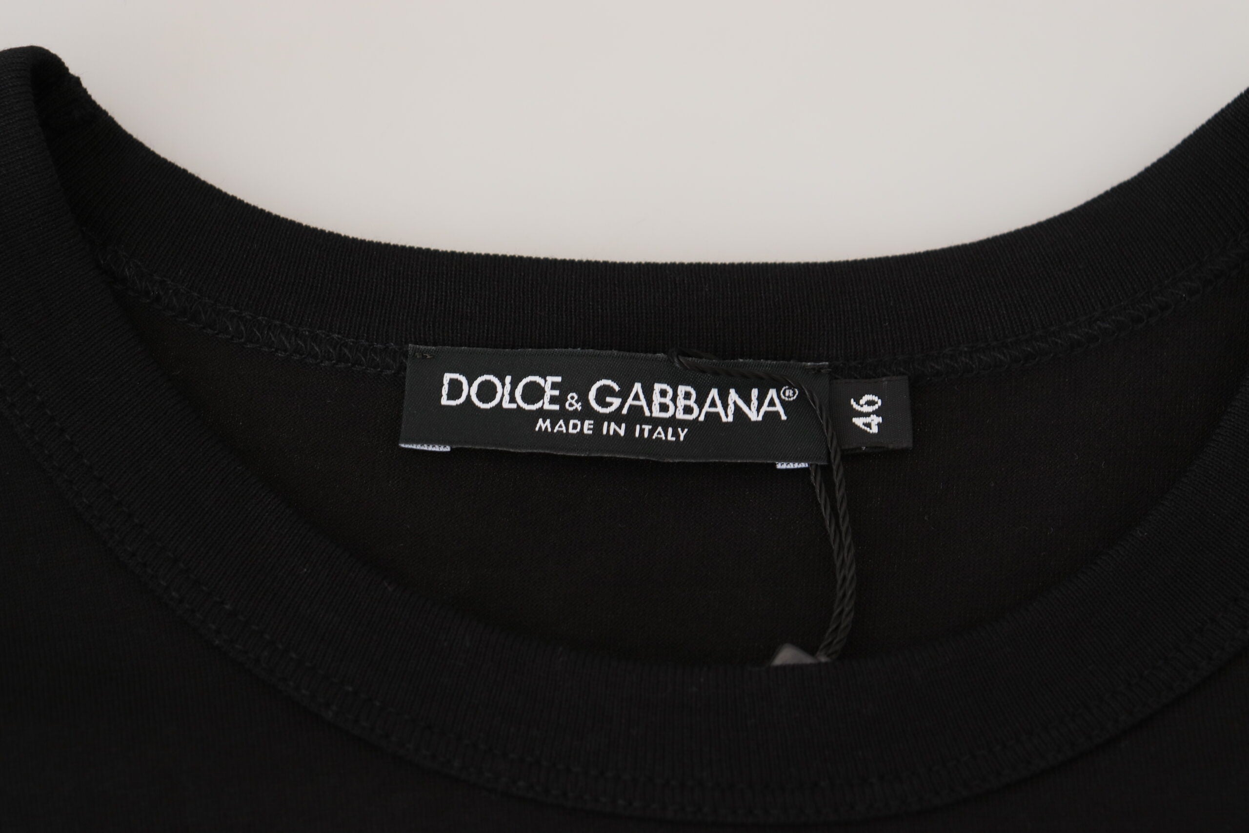 Dolce &amp; Gabbana Black Sneak Peek Cotton Short Sleeve T-shirt