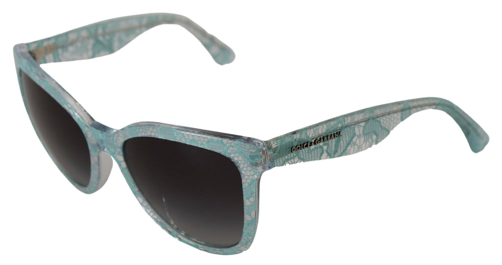 Dolce &amp; Gabbana Blue DG4190 Lace Crystal Acetate Butterfly Sunglasses